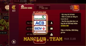 Chi tiết rút tiền Man Club