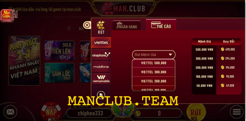 Cổng game uy tín man club